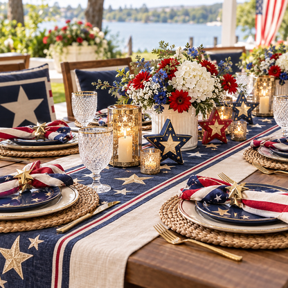 Patriotic Picnic Table Decor Set — lifestyle concept image