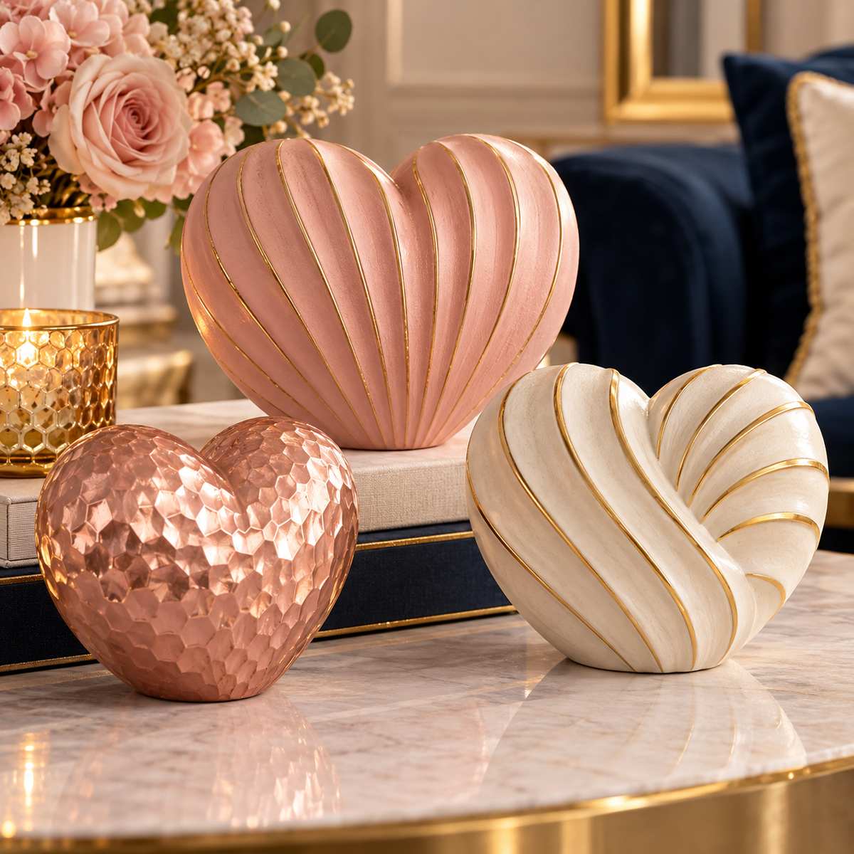 Heart Table Decor Set for Valentine's Day — detail concept image