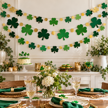 Shamrock St. Patrick's Day Party Banner Set — lifestyle concept image